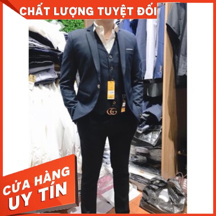 Bộ vest xanh đen hàng cao cấp full size