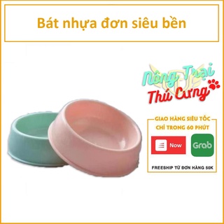 Bát nhựa đơn- Bát ăn chó mèo bằng nhựa siêu bền loại dày (3 size)