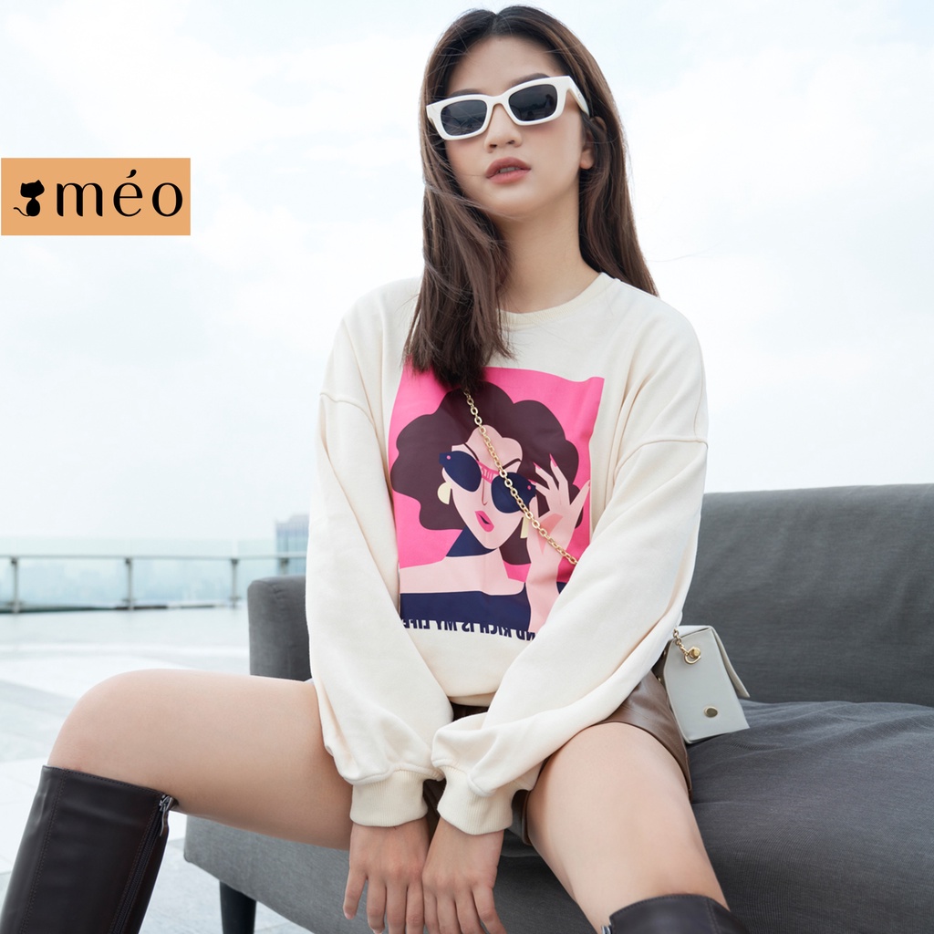 Áo Nỉ dài tay cổ tròn Young Méo Shop | BigBuy360 - bigbuy360.vn