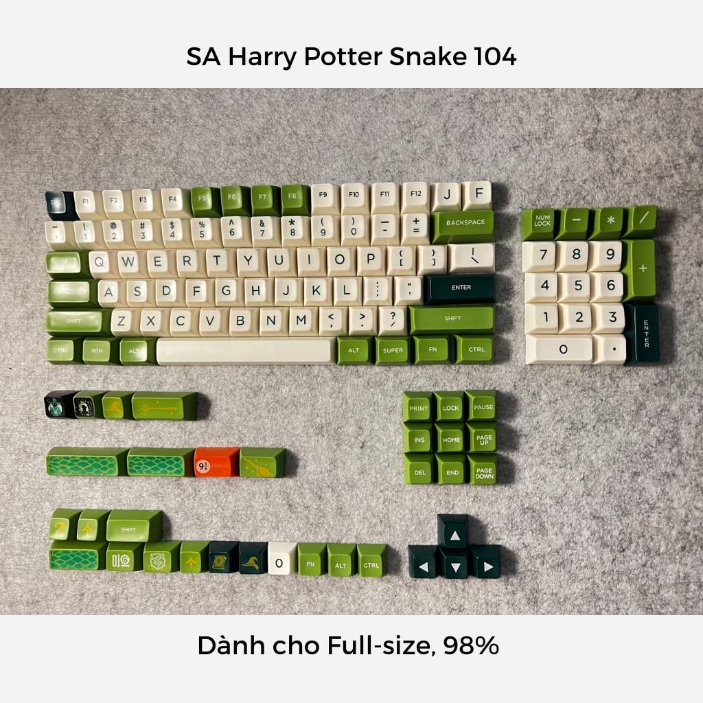 Bộ keycap SA Harry Potter Snake | Nút bàn phím cơ | Profile SA - Kicap