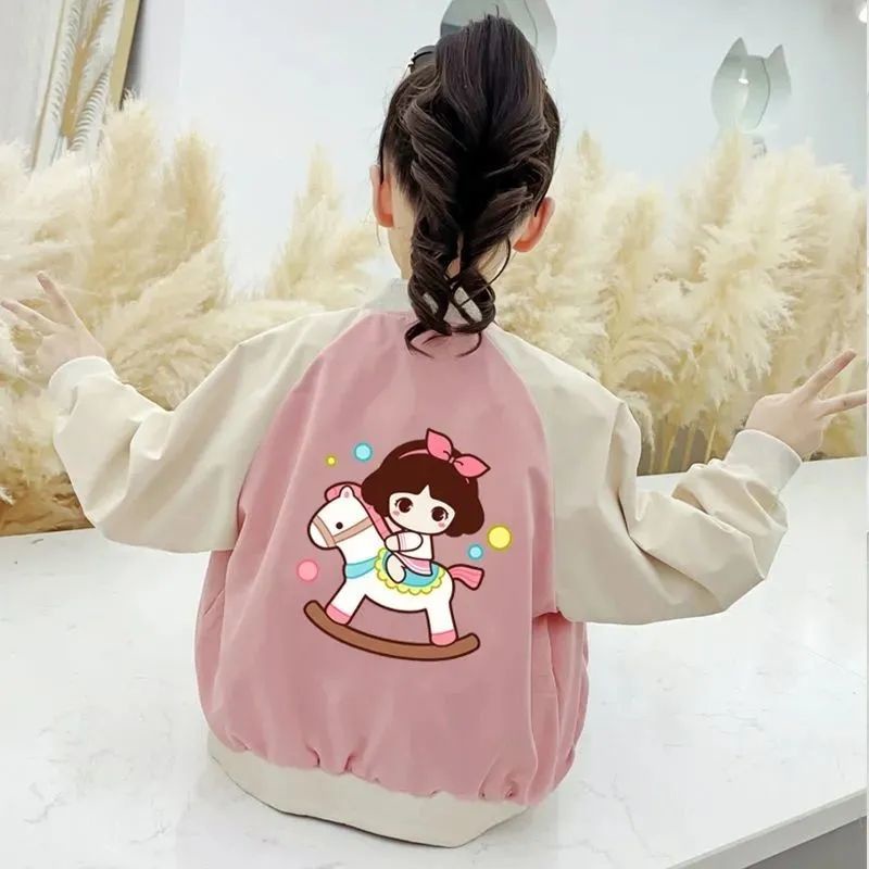 Áo Khoác Bóng Chày Mẫu Mới Năm 2021 Phong Cách Phương Tây Cho Bé Gái