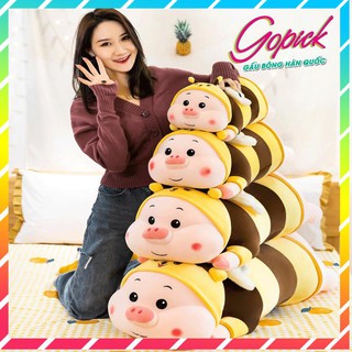 Gấu bông to gối ôm heo ong mật hàng cao cấp mềm mịn | Go Pick