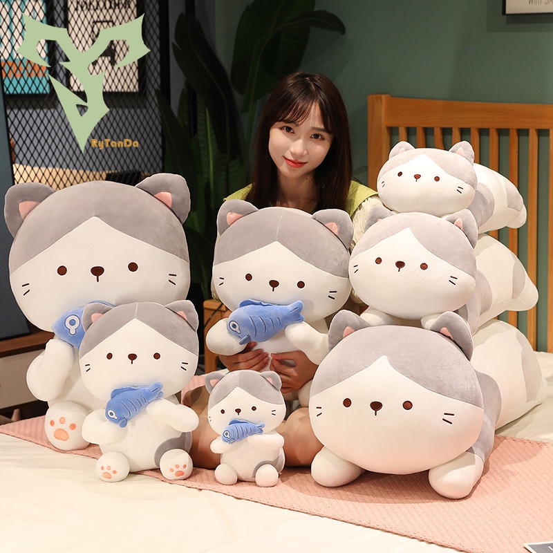 Mèo Nhồi Bông Dễ Thương Dùng Làm Gối Ôm