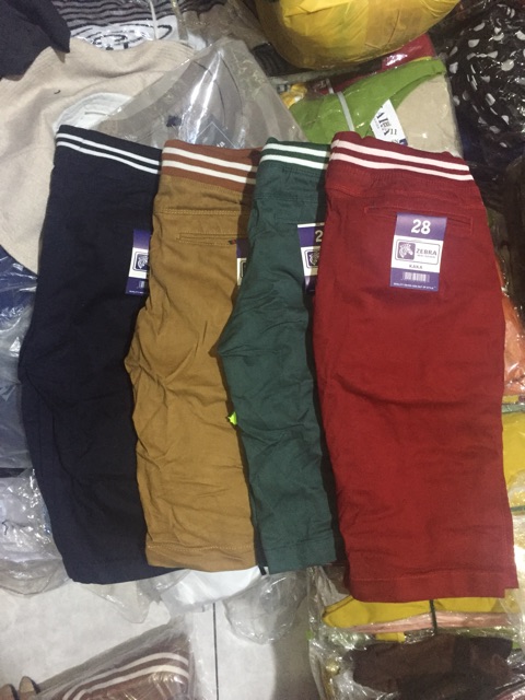 Quần short kaki nam lưng thun dây rút