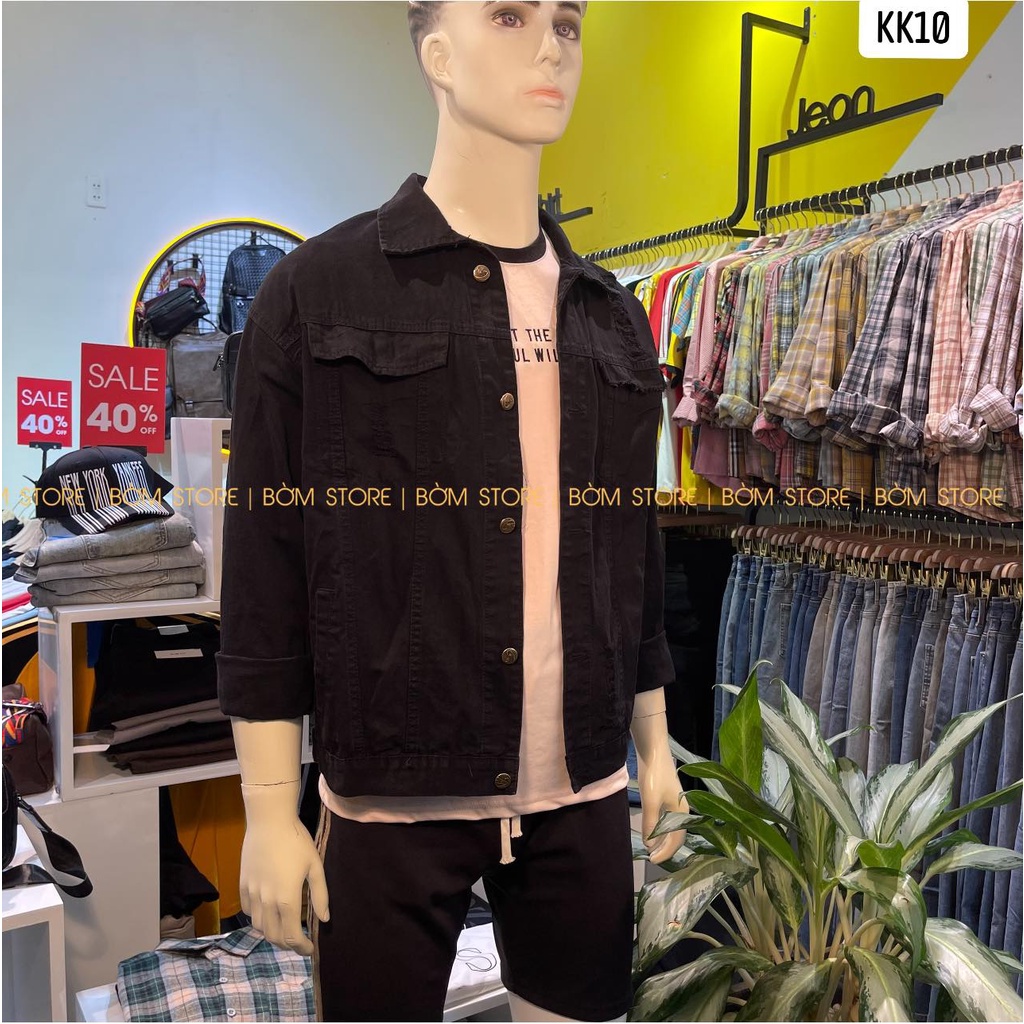 [SALE 300K/2 ÁO] Beacon Denim (Bờm Store) - Áo khoác kaki nam màu đen