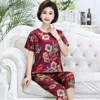 Bộ Lụa Mặc Nhà Trung Niên