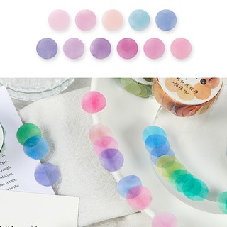 1 cuộn Washi dán nhãn tròn