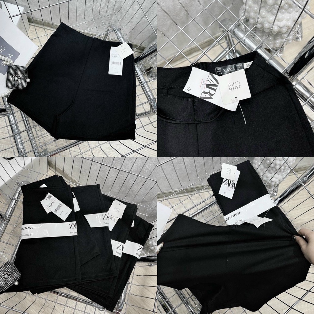 Quần Short Cạp Cao ZR Khoá Lưng Umi , Quần Ngắn Đen Basic | BigBuy360 - bigbuy360.vn