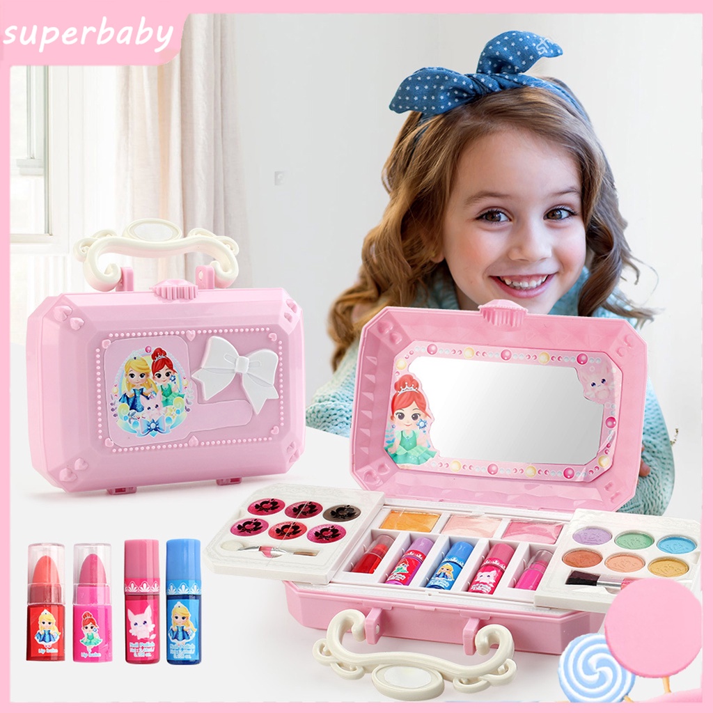 Hộp Đồ Chơi Trang Điểm Mini Nhiều Tầng Có Thể Giặt Sạch Cho Bé Gái