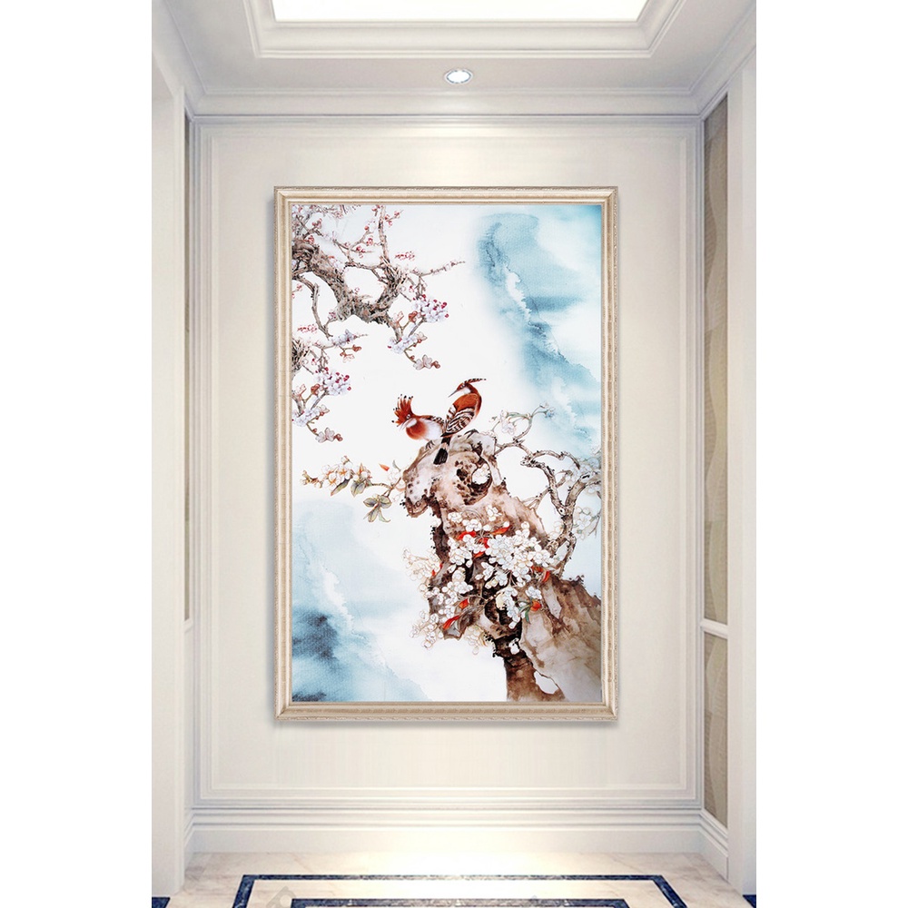 In hình ép gỗ Laminate TRANH HÀNH LANG TRUNG QUỐC - Mẫu 119 (50x75, 60x90, 70x110). In ảnh theo yêu cầu