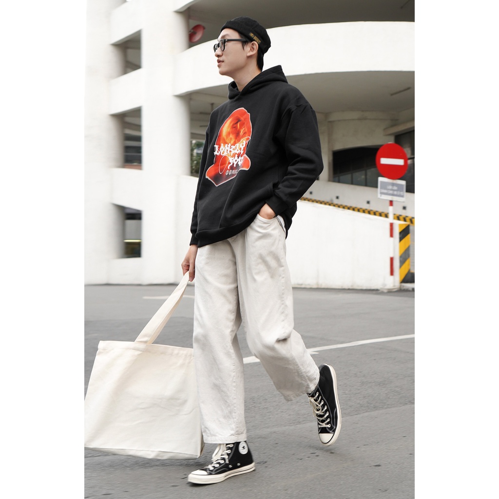 Áo Hoodie JOG04 - chất liệu thun nỉ 100% cotton , form dáng oversized ( hình in LONELY SOUL )