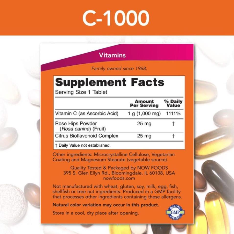 VITAMIN C | NOW Vitamin C-1000 Complex Buffered Bioflavonoids - Tăng Đề Kháng - - Chính Hãng