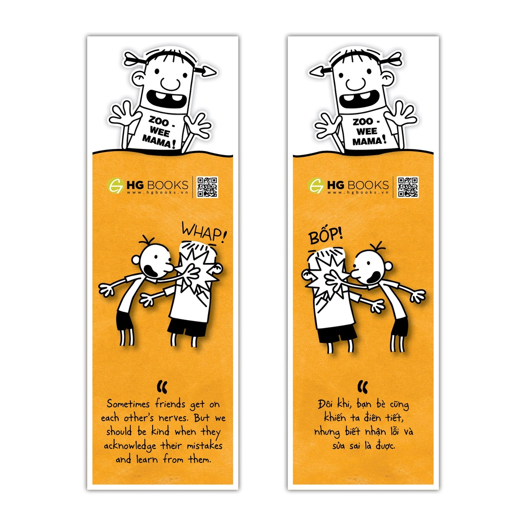 Bookmark Chú Bé Nhút Nhát (5 chiếc/bộ), thương hiệu HG Books