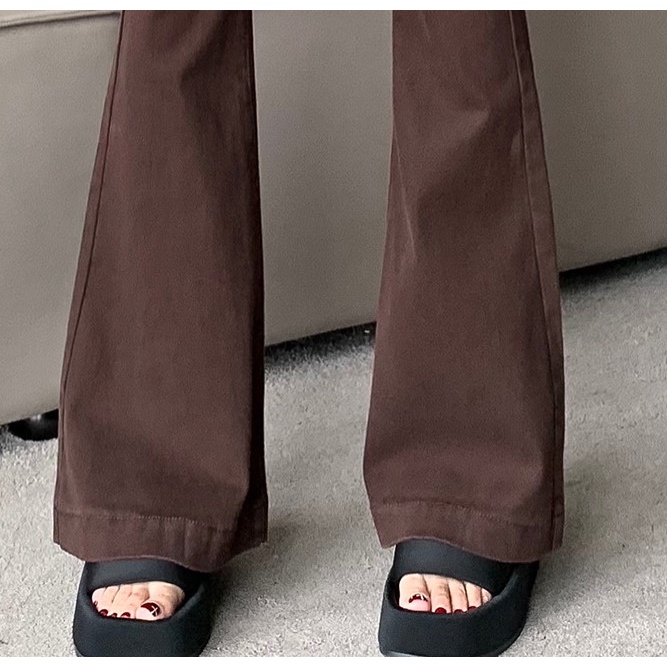Quần Jeans Nữ Lưng Cao Ống Loe Thời Trang