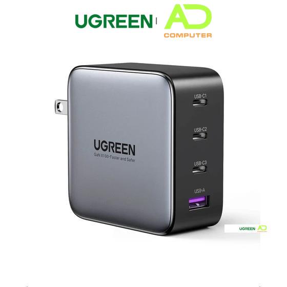 Củ sạc nhanh 100W UGREEN 40737 Chuẩn sạc nhanh PD, QC 3.0 - Sạc được cho laptop - Hàng phân phối chính hãng