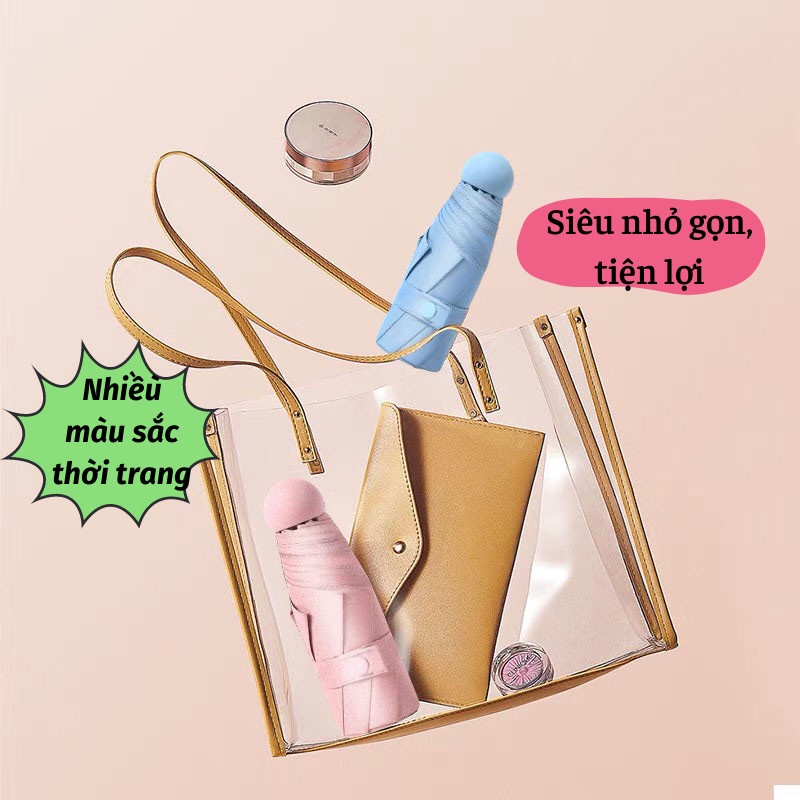 Ô Che Mưa Ô Đi Nắng Ô Chống Tia UV Gấp Gọn Nhiều Màu Sắc Denled.akio