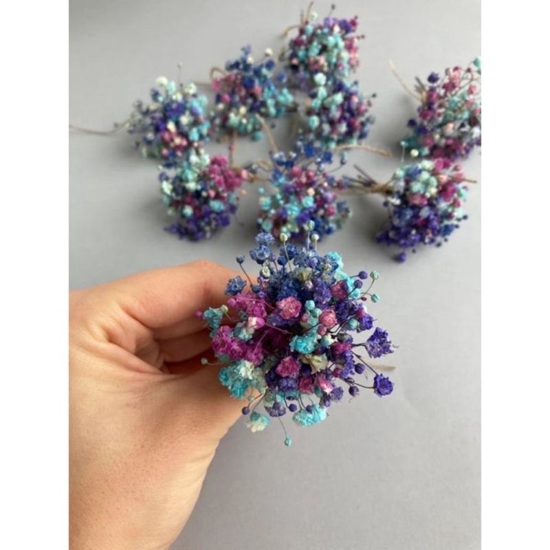 Bó Hoa Baby khô, Hoa khô bó nhỏ nhiều màu giá rẻ- Hoa khô trang trí quà tặng, thiệp, decor...