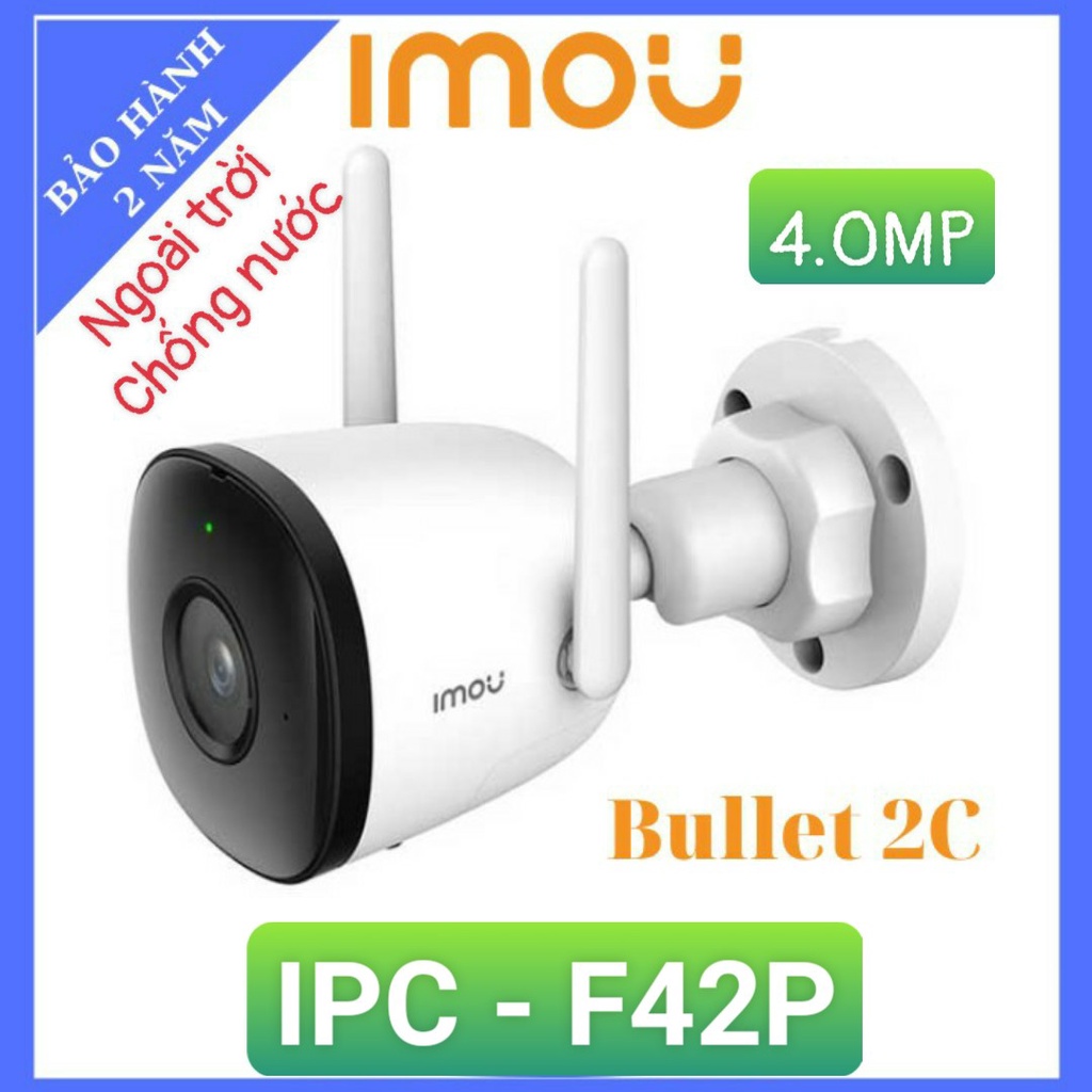 Camera IMOU F42P/F22P độ phân giải 4.0MP/2.0MP Ngoài trời chống nước, chính hãng fullbox 100%