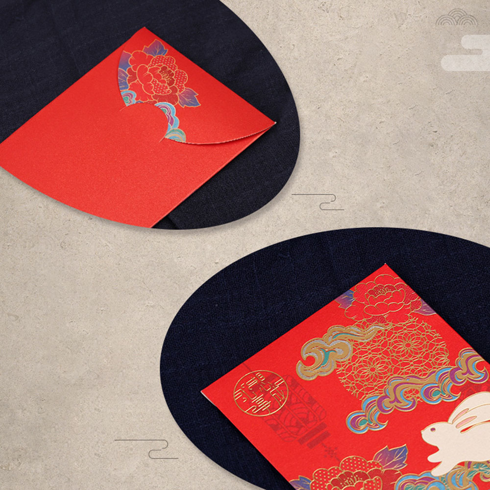Phong bao lì xì đỏ in hình động vật phong cách Trung Hoa cổ điển sáng tạo cho năm mới