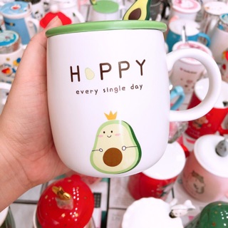 Cốc sứ có nắp hàng thái