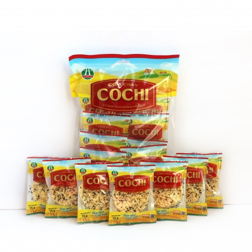 Cơm cháy Đại Long COCHI 15g (Tùy chọn vị Mè đen, Chà bông túi 10 gói 15g) Đặc sản Ninh Bình