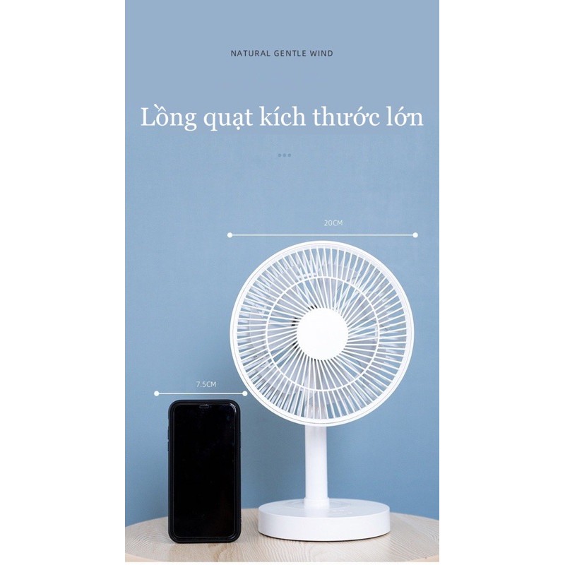 [Size Lớn]Quạt sạc tích điện usb quay tự động Chính hãng siêu mát | BigBuy360 - bigbuy360.vn