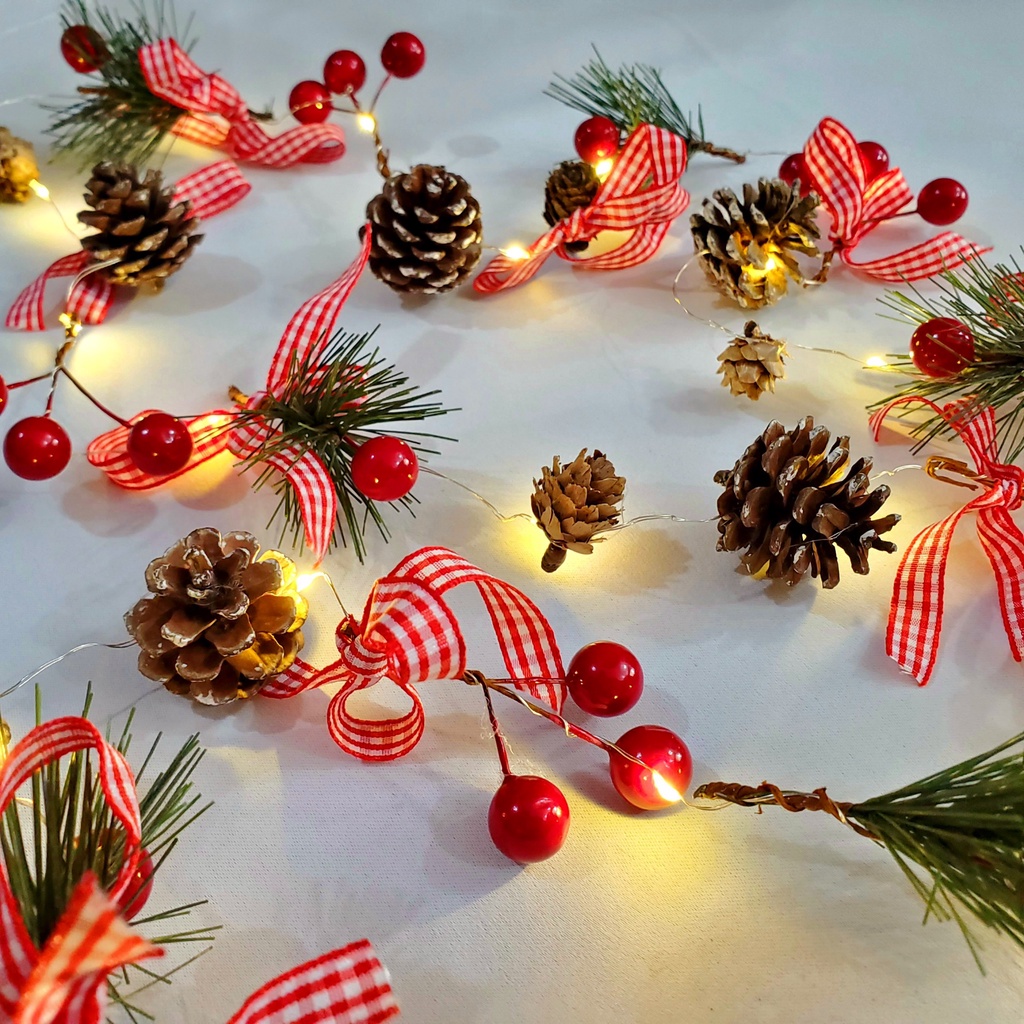 Đèn giáng sinh THÔNG LEM PHỦ TUYẾT DTN03 lung linh huyền ảo trang trí giáng sinh