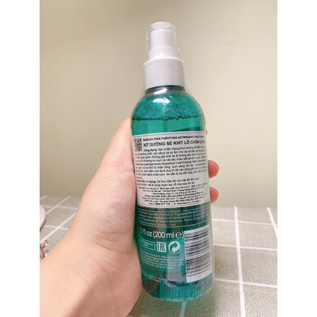 Toner khít lỗ chân lông Manuka Tree Purifying Astringent Face 200ml