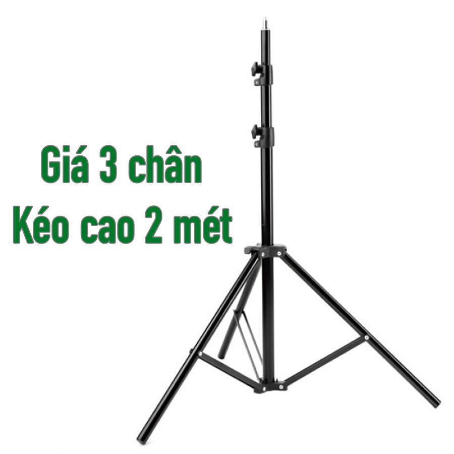 Phụ kiện giá đỡ, khung trụ gắn đến 3 điện thoại lên tripod hỗ trợ livestream chuyên nghiệp nhiều máy cùng lúc