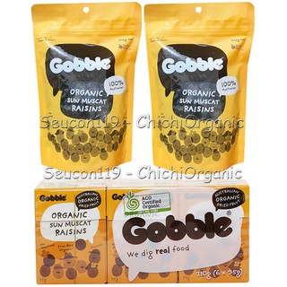Nho Khô Hữu Cơ Gobble Úc Túi 100g, Túi 375g