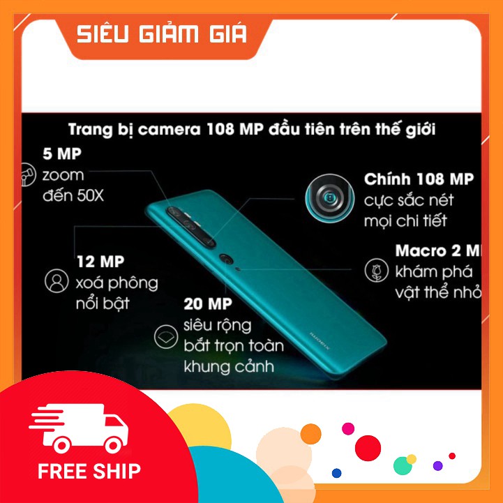 Điện thoại Xiaomi Mi Note 10 Pro 8/256Gb 5G - Nhập khẩu