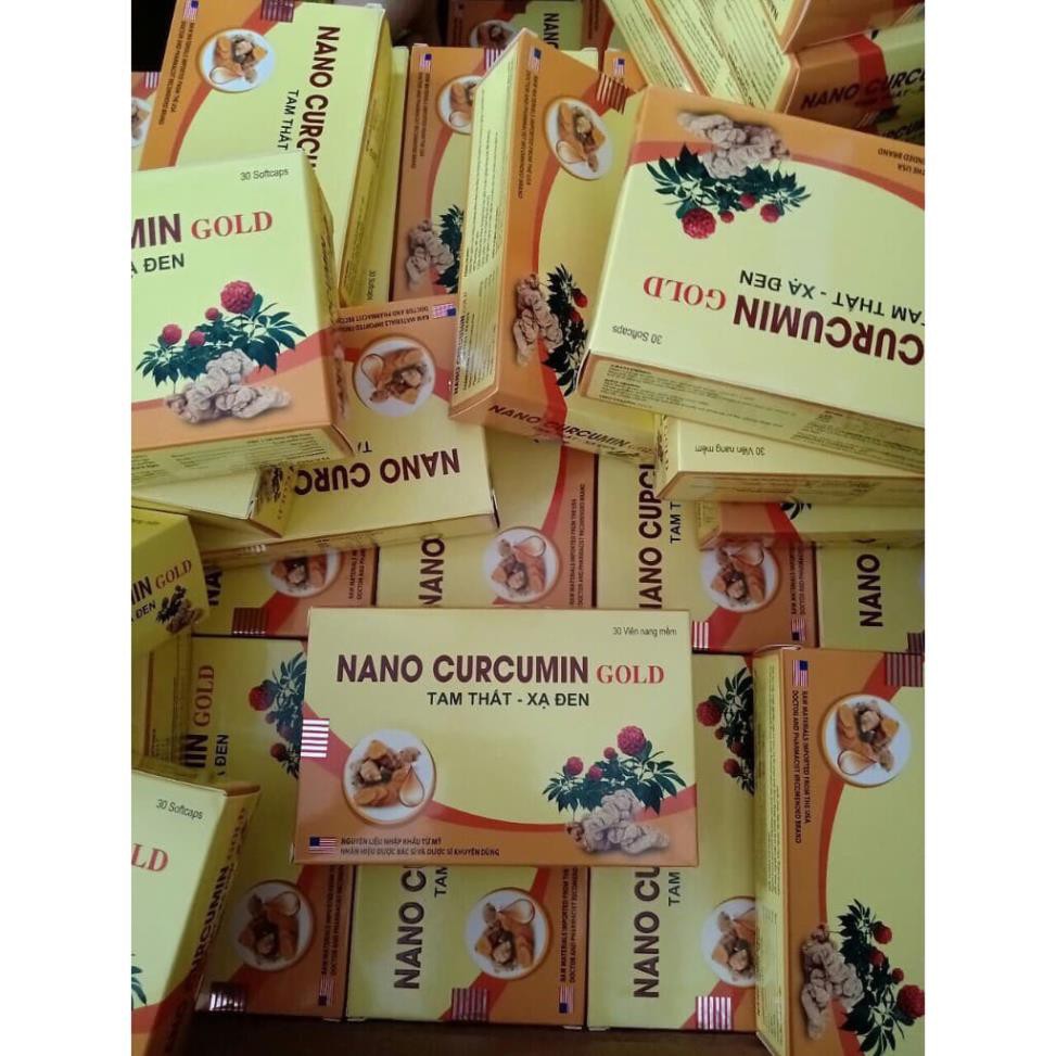 Hỗ trợ giảm Viêm Loét Dạ Dày NANO CURCUMIN GOLD TAM THẤT XẠ ĐEN Hộp 30 Viên