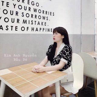 Áo sơ mi hoa cúc cổ ngắn