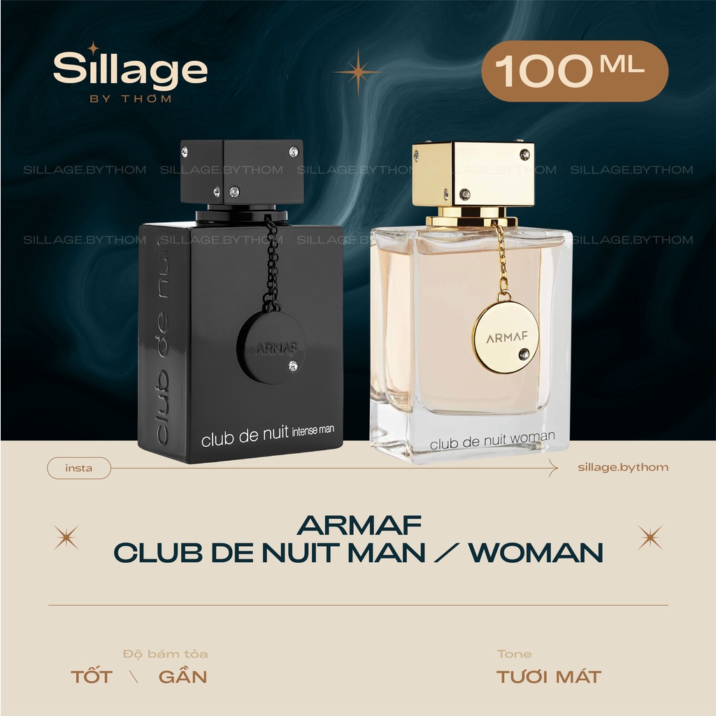 Nước hoa ARMAF CLUB DE NUIT WOMAN EDP INTENSE MAN EDT EDP 100ML