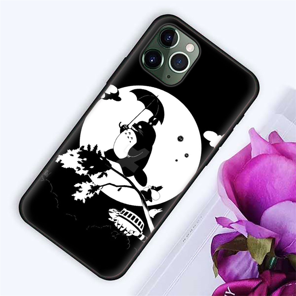 Ốp Điện Thoại Silicon TPU Mềm Hình Ghibli Totoro Cho iPhone 12 13 Mini 11 Pro Max CCB56