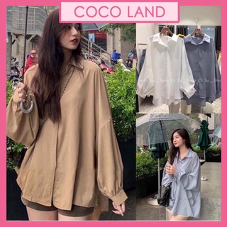 Áo sơ mi nữ thụng form rộng phong cách trẻ trung A633 coco land sang chảnh. trendy hot girl