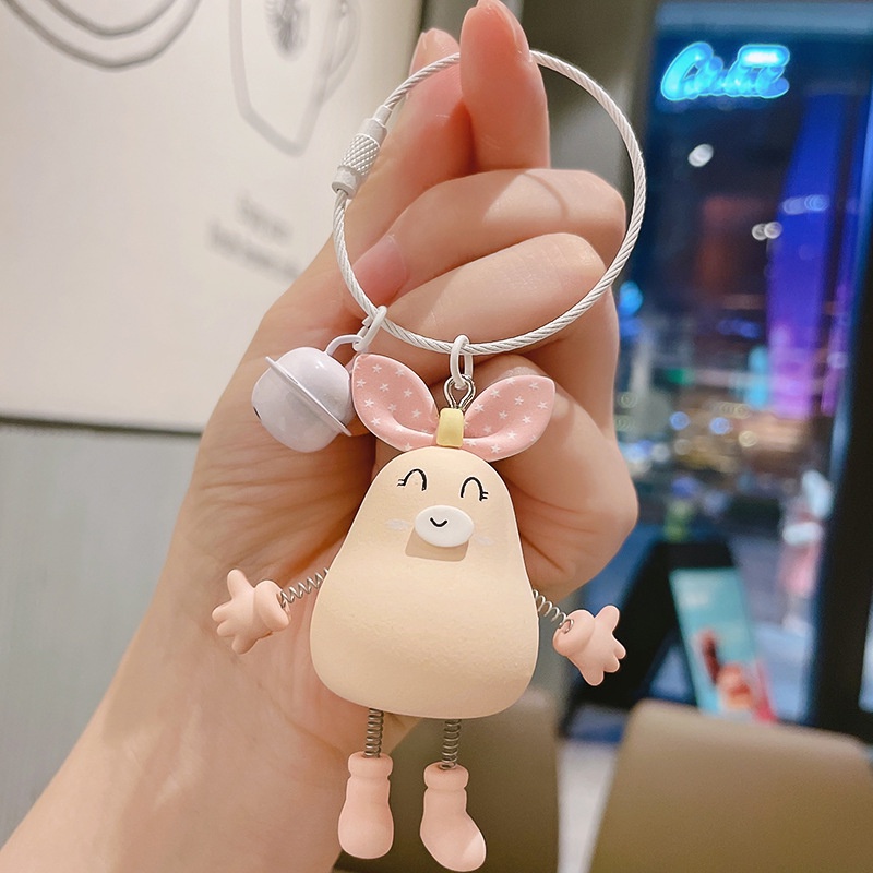 Móc Khóa Hình Thỏ Hoạt Hình Dễ Thương