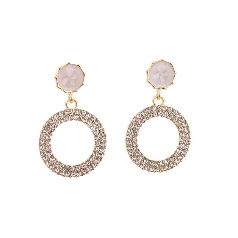 Đôi Bông Tai Đính Đá Sáng Lấp Lánh Thời Trang Sành Điệu Cho Nữ