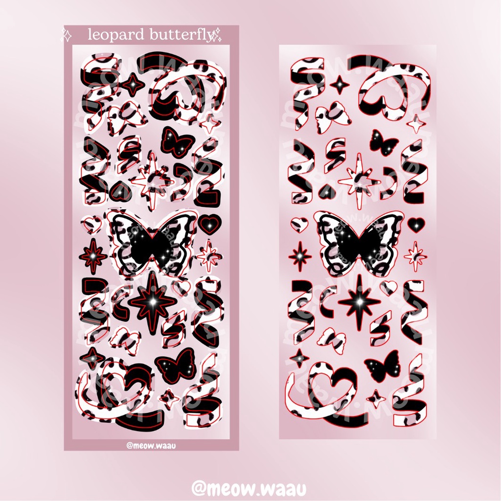 Sticker Leopard Butterfly