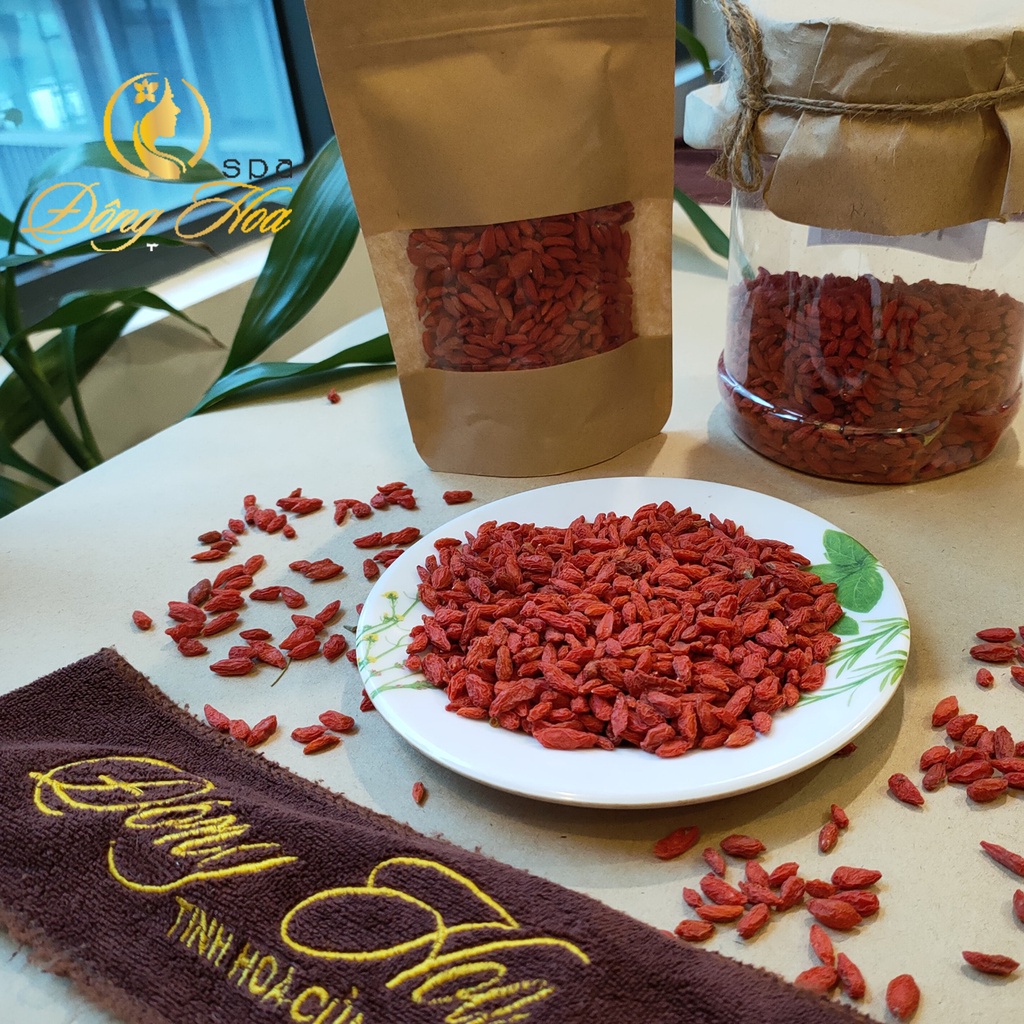 Kỷ Tử Sấy Khô Tự Nhiên (100g) - Quả to, khô tự nhiên dẻo, hàng loại 1