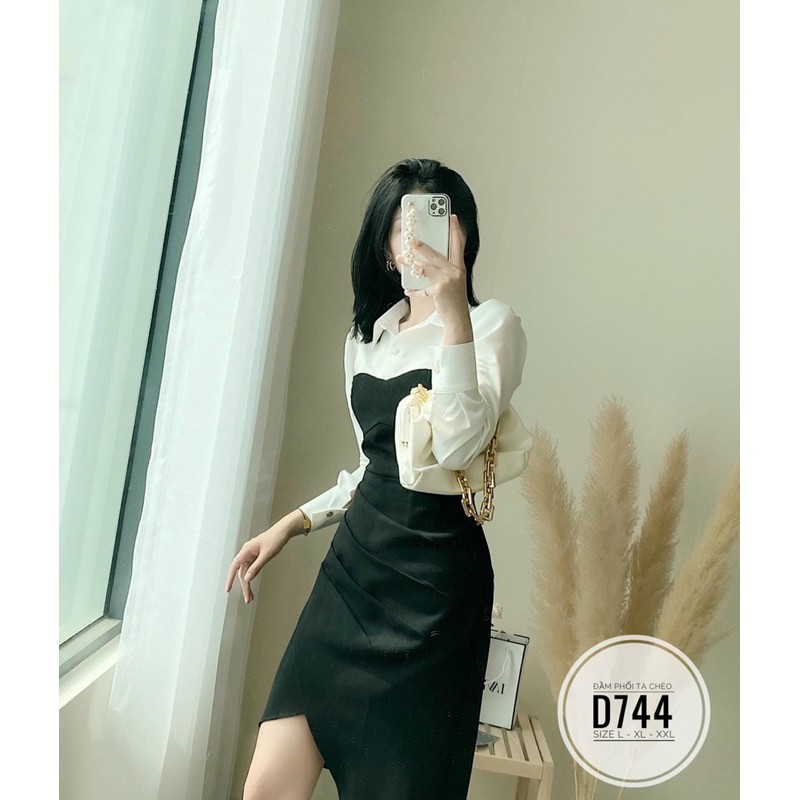 đầm phối tà chéo BIGSIZE