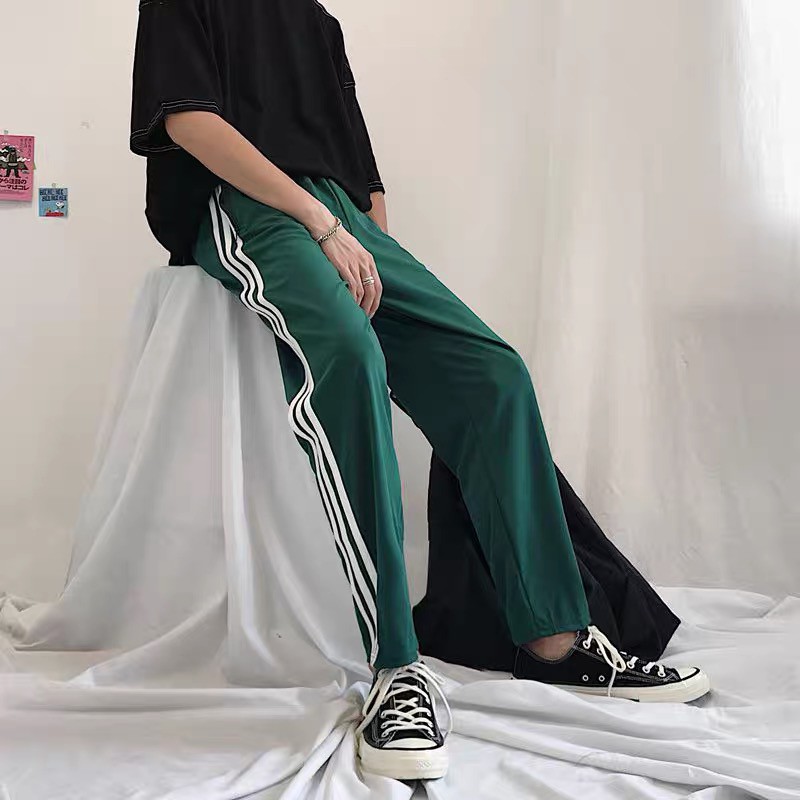 Quần 3 sọc thể thao quần 3 line xanh lá đậm Guy Unisex ống xuông chất đẹp | BigBuy360 - bigbuy360.vn