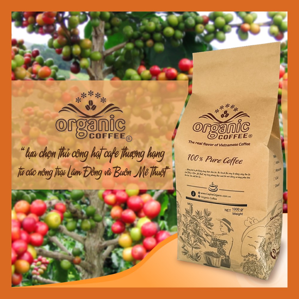 Cà Phê Pha Máy Đậm Đà Gói 500gram 100% Robusta – VN1 - Organic Cofee