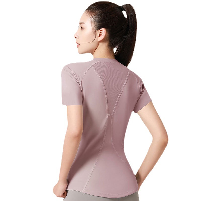 Áo Thun Thể Thao Phối Lưới Ôm Dáng Mau Khô Thời Trang Cho Nữ