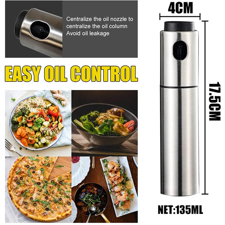 Bình Đựng Dầu ANAEAT Bằng Thép Không Gỉ Thiết Kế Dạng Xịt Tiện Lợi Cho Nhà Bếp