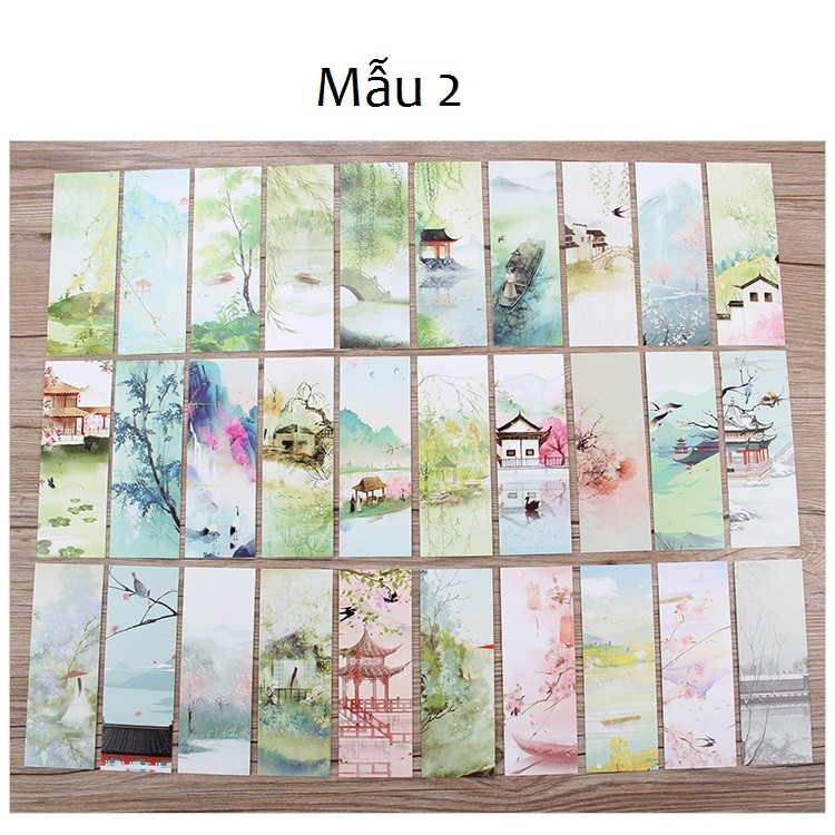 Bộ 30 Bookmark Đánh Dấu Sách Cổ Phong