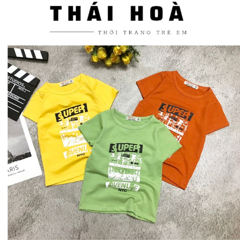 Áo thun bé trai [BIG SIZE] 21_40kg , áo phông bé trai chất liệu cotton 4 chiều thoáng mát