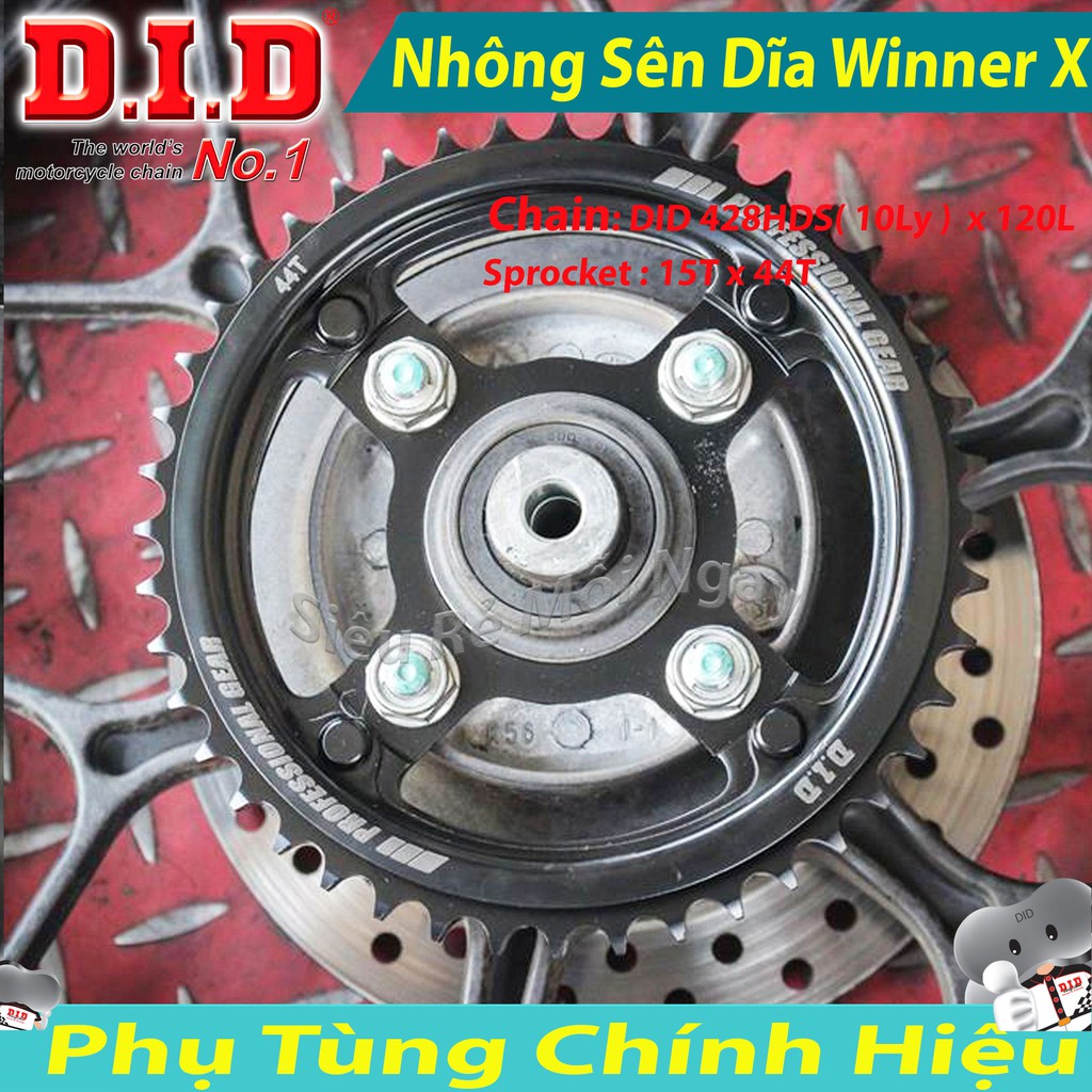 Nhông sên dĩa DID 10ly Honda Winner X Sên đen Thái Lan