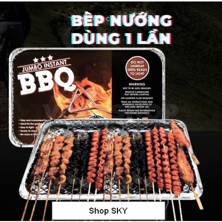 Lò nướng BBQ dã ngoại( DÙNG 1 LẦN )