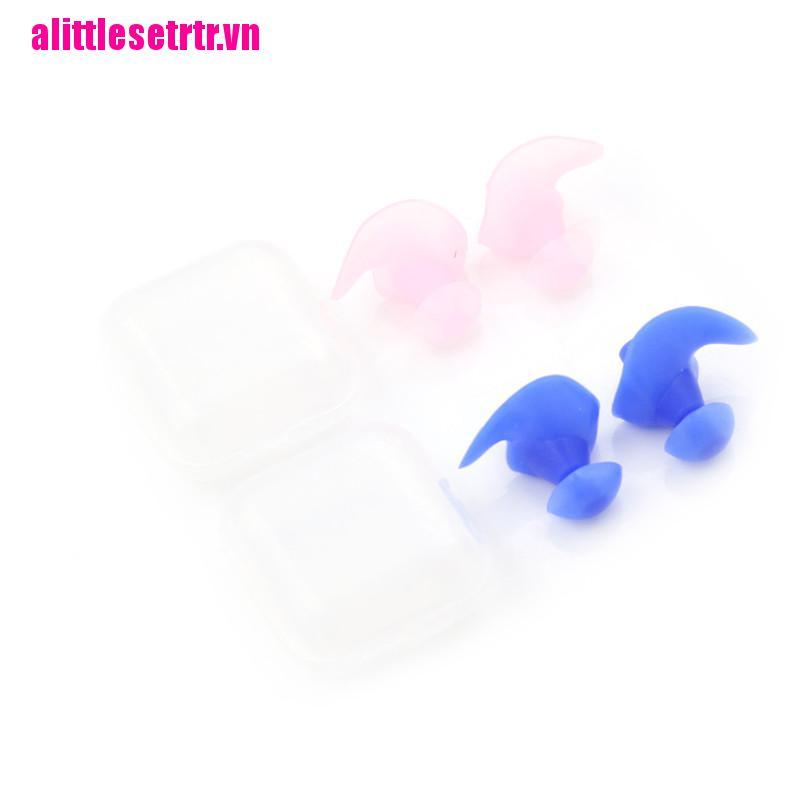 1 Cặp Nút Bịt Lỗ Tai Khi Bơi Bằng Silicone Mềm Tiện Dụng